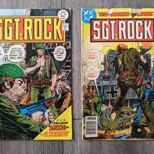 Vintage SGT ROCK DC Comics Lot of 2 #304 #348 Bronze Age